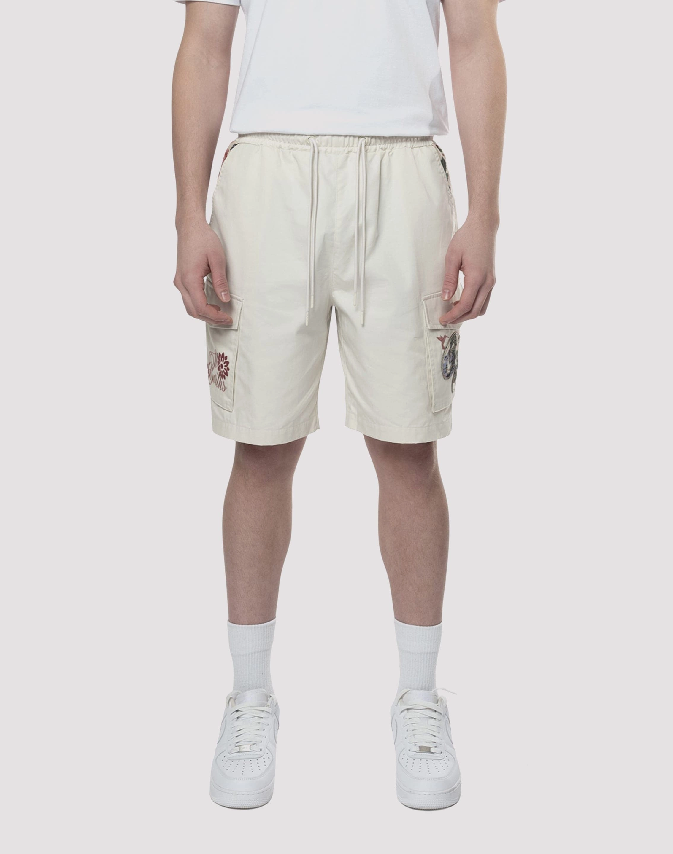 Ethical fashion choices Grindhouse Tapestry Trim Twill Shorts Free shipping offers