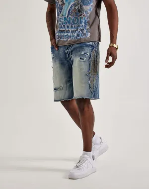 Fashion accessories Smoke Rise Studded Patch Denim Shorts Fashion-forward items