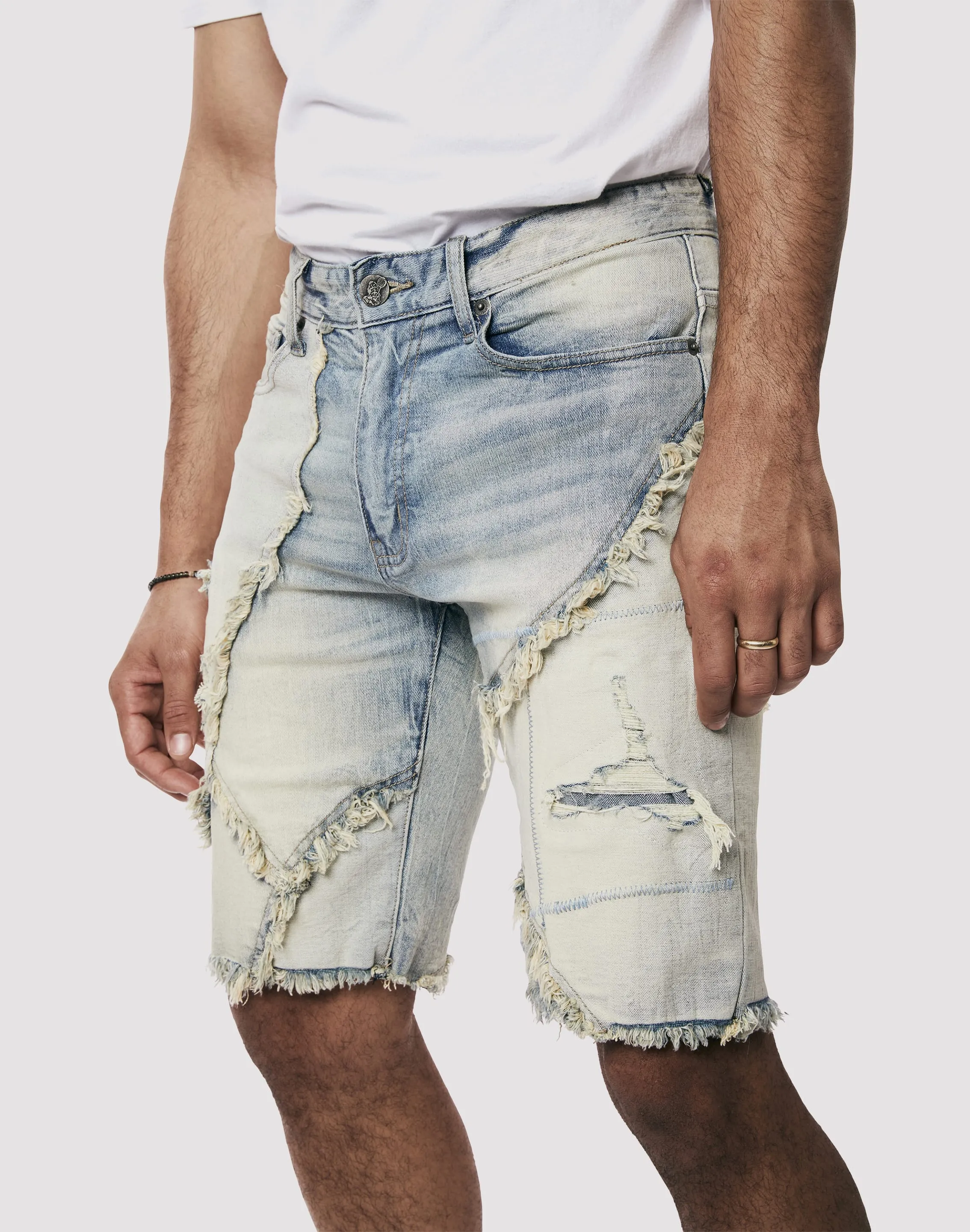 Fashion boutiques Grindhouse Seville Patchwork Shorts Fashionable goods