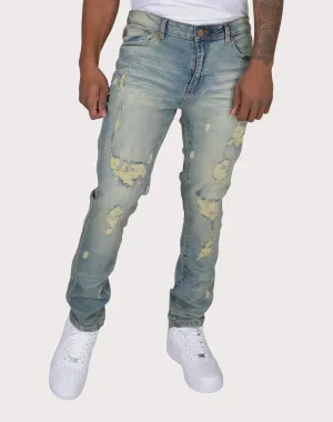 Fashion culture Grindhouse Vintage Ripped With Bleach Denim Jeans Fashion accessories