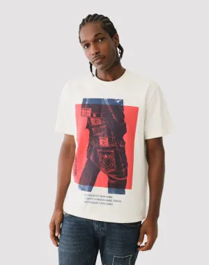 Fashion essentials True Religion Photoreal Winter White Tee Recycled fashion materials