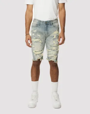 Fashion for all body types Grindhouse Rip N Repair Seville Denim Blue Shorts Comfortable apparel