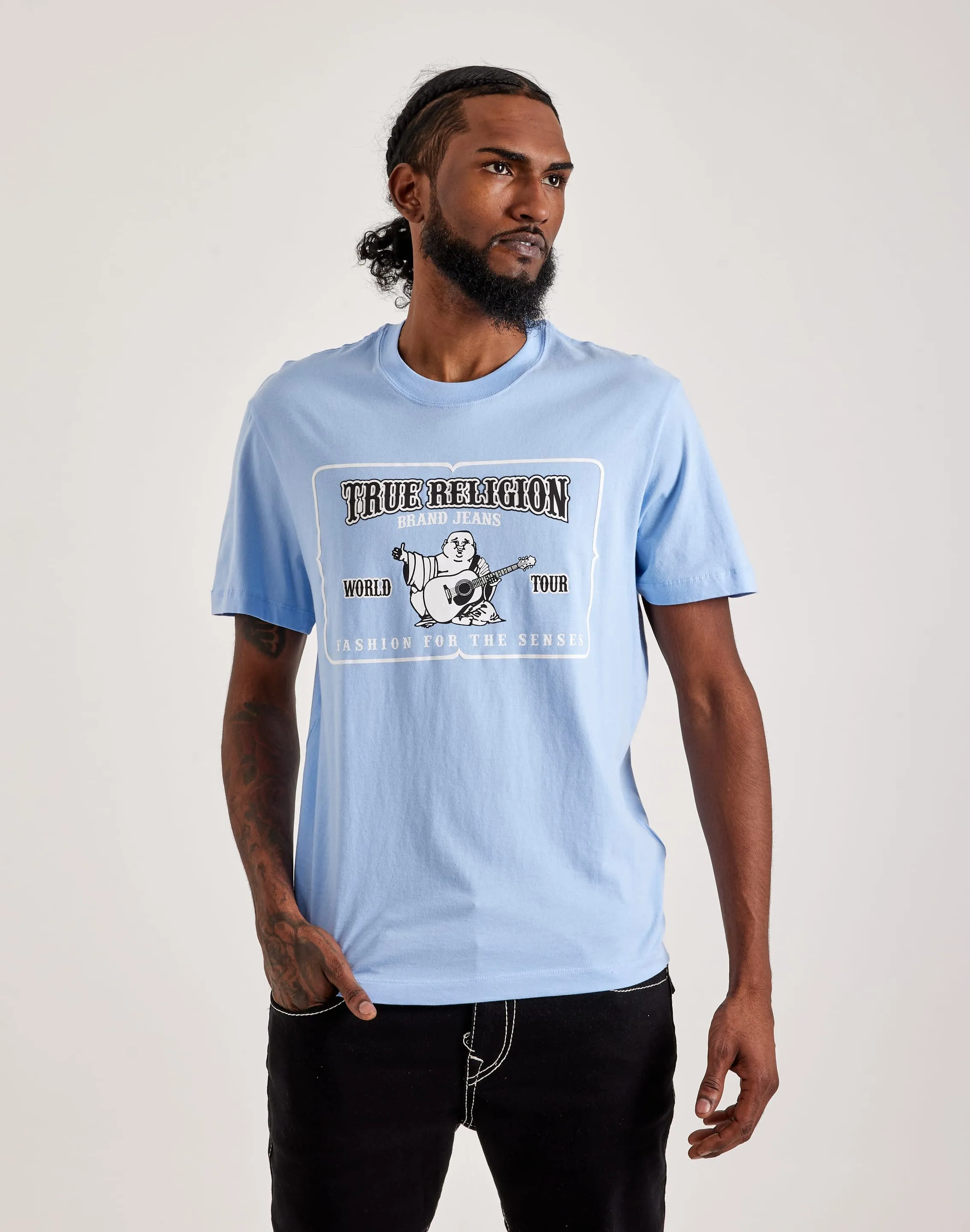 Upcycled fashion True Religion Buddha Stamp Tee Fashion history