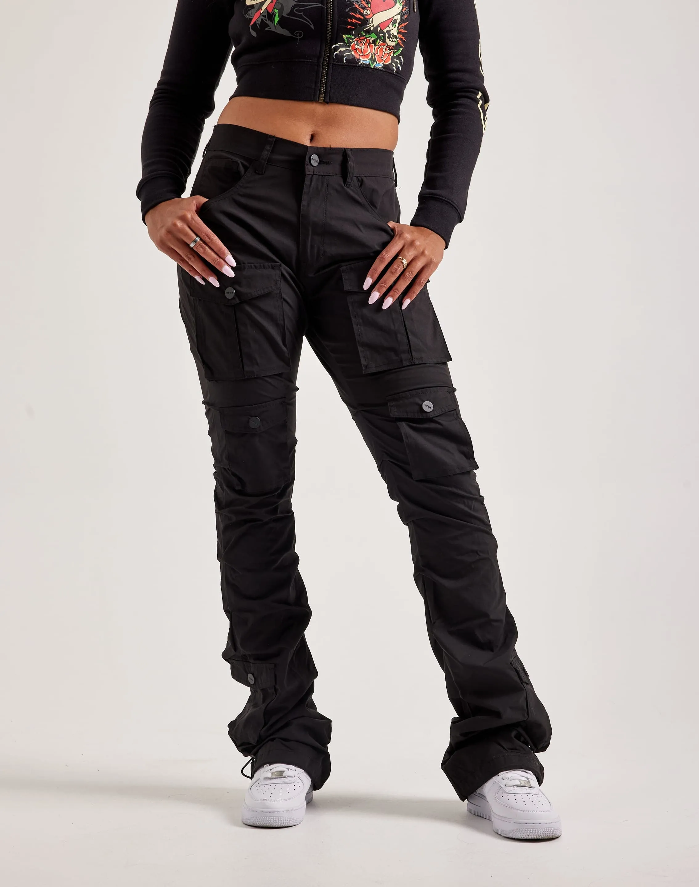 Fashion history Smoke Rise Stacked Nylon Cargo Pants Fashion boutiques
