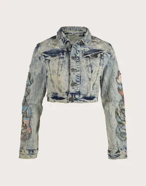 Fashion labels Grindhouse Denim Flame Jacket Fashion on sale