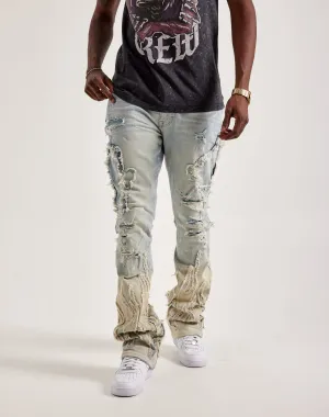 Fashion shows Smoke Rise Flame Rip & Repair Stacked Jeans Clothing prices