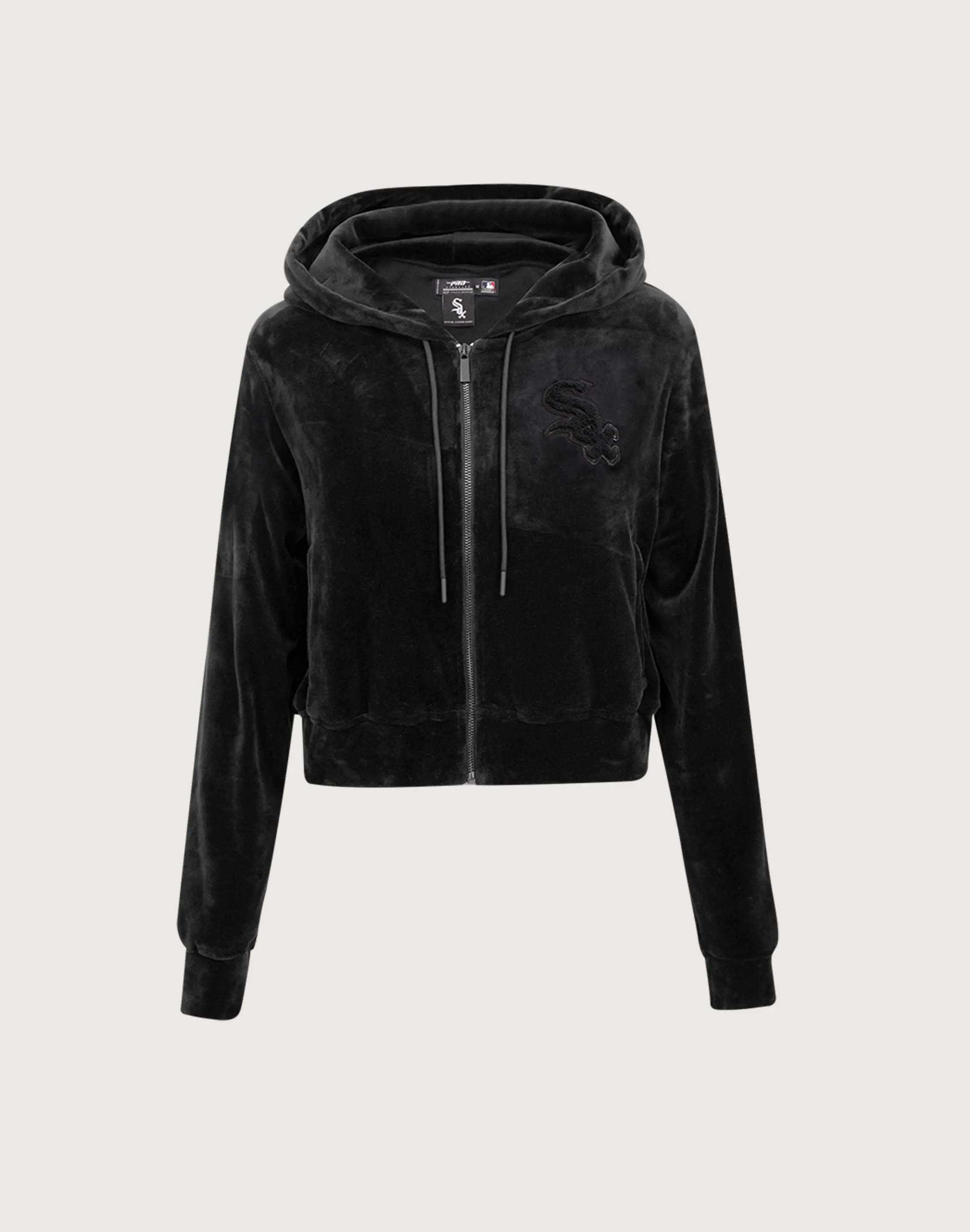 Fashion subscription services Pro Standard Chicago White Sox Triple Black Velour Zip Hoodie Beachwear items