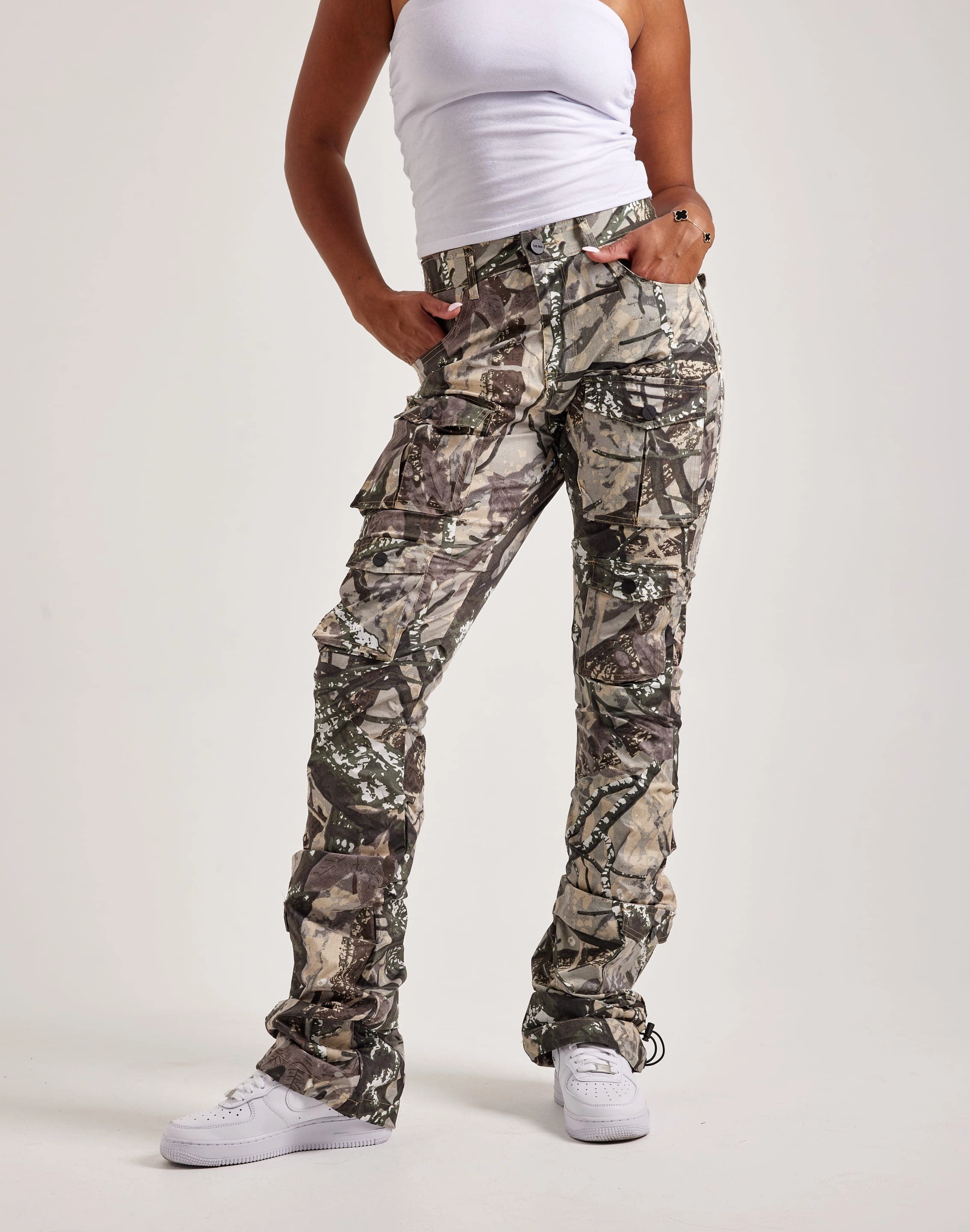 Fashion accessories Smoke Rise Stacked Nylon Cargo Pants Fashionable options