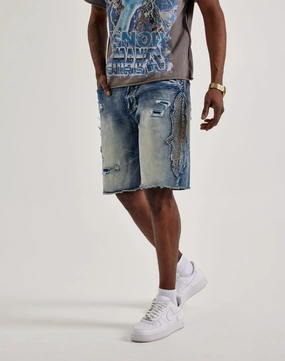 Fashion accessories Smoke Rise Studded Patch Denim Shorts Fashion-forward items