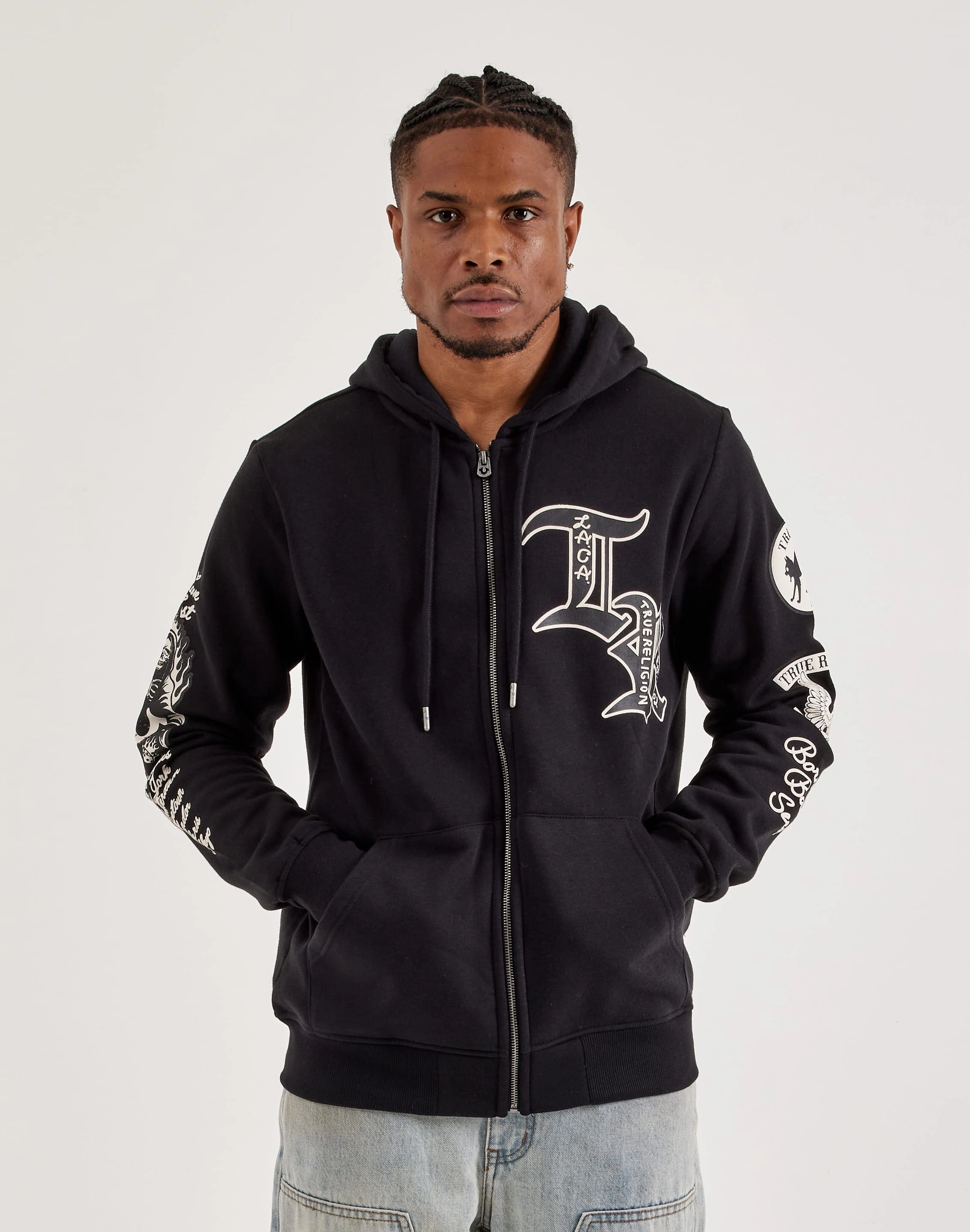 Fashion accessories True Religion Full-Zip Fleece Hoodie Vintage - inspired fashion