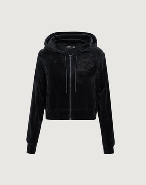 Fashion archives Pro Standard New York Knicks Triple Black Velour Zip Hoodie Military - inspired fashion