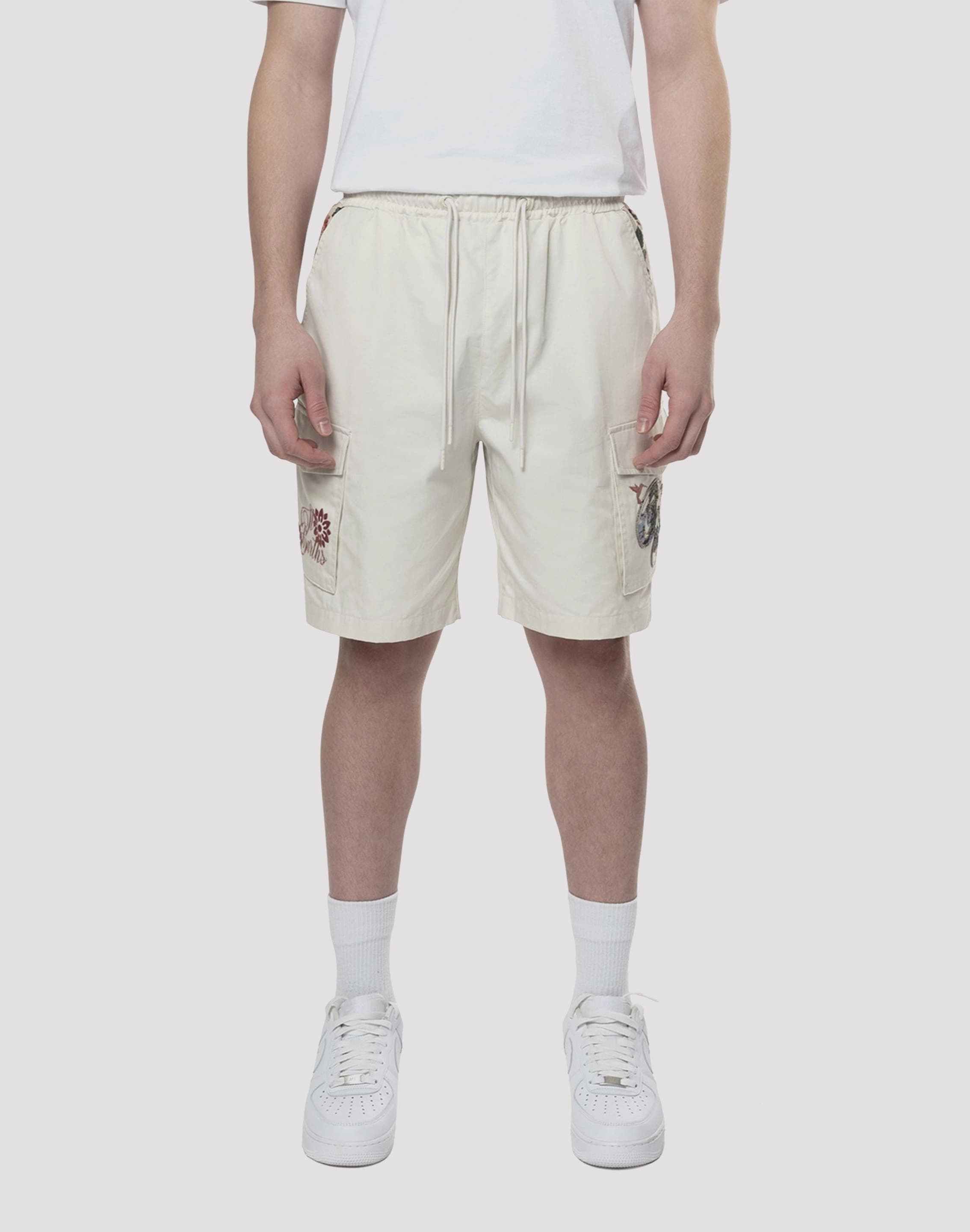 Fashion care (washing, ironing, etc.) Grindhouse Tapestry Trim Twill Shorts Linen - crafted fashion