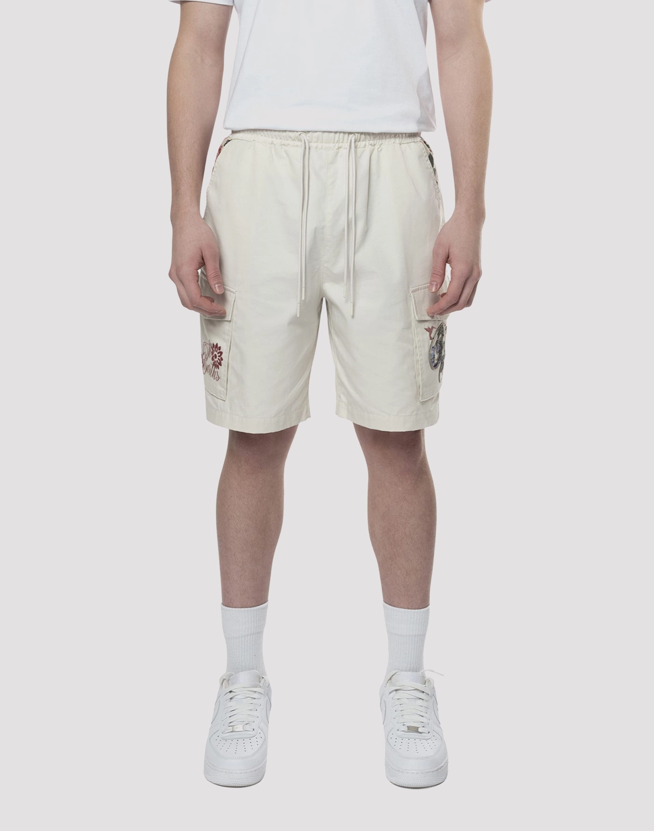 Fashion care (washing, ironing, etc.) Grindhouse Tapestry Trim Twill Shorts Linen - crafted fashion