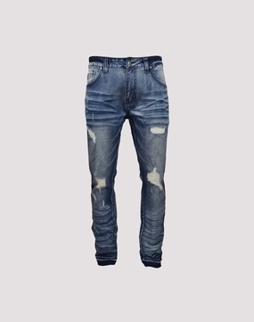 Fashion forecasting Grindhouse Blue Ripped Out Slim Fit Jeans Lace - detailed fashion