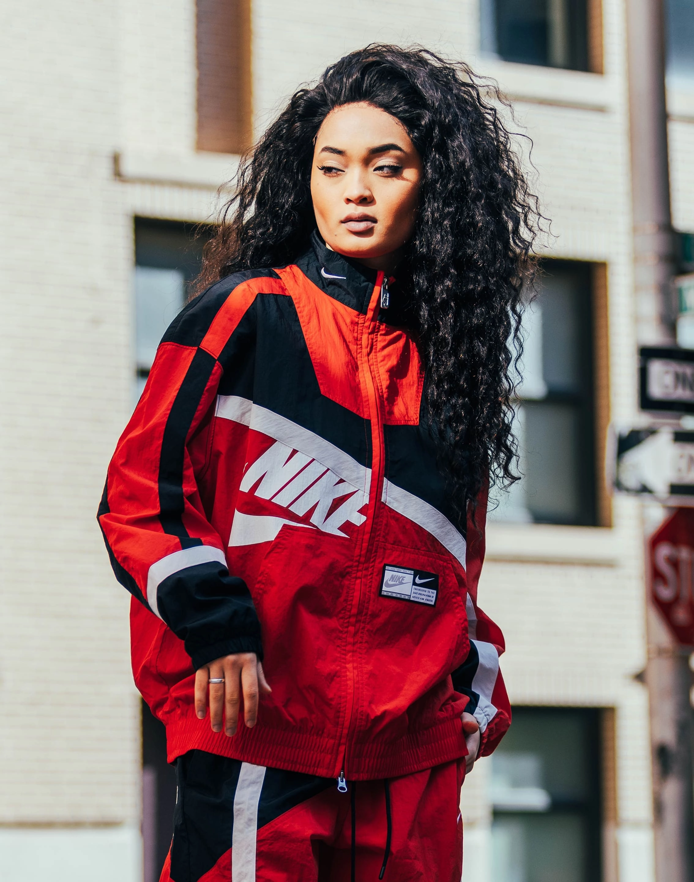 Fashion influencers' recommendations Nike Oversized Woven Jacket Silk - fabric fashion