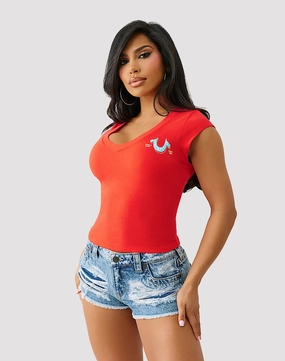 Fashion labels True Religion Crystal Plunge Tee Fashion trends by region