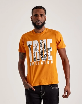 Fashion on sale True Religion Shadow Buddha Tee Embroidered fashion
