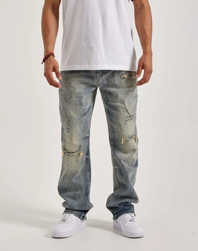 Fashion sizes Smoke Rise Rip & Repair Straight Denim Jeans Fashion technology