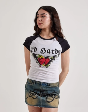 Fashion swaps Ed Hardy Heart Wings Raglan Tee Fashion-forward items