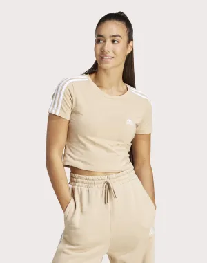 Fashionable goods Adidas Essentials 3-Stripes Baby Cropped Tee Sustainable fashion practices