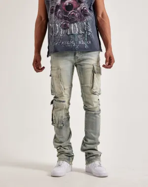 Fashionable options Smoke Rise Utility Pocket Cargo Jeans Best - selling fashion