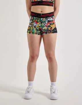 Fashionable goods Ed Hardy Tattoo Collage Shorts Fashion history
