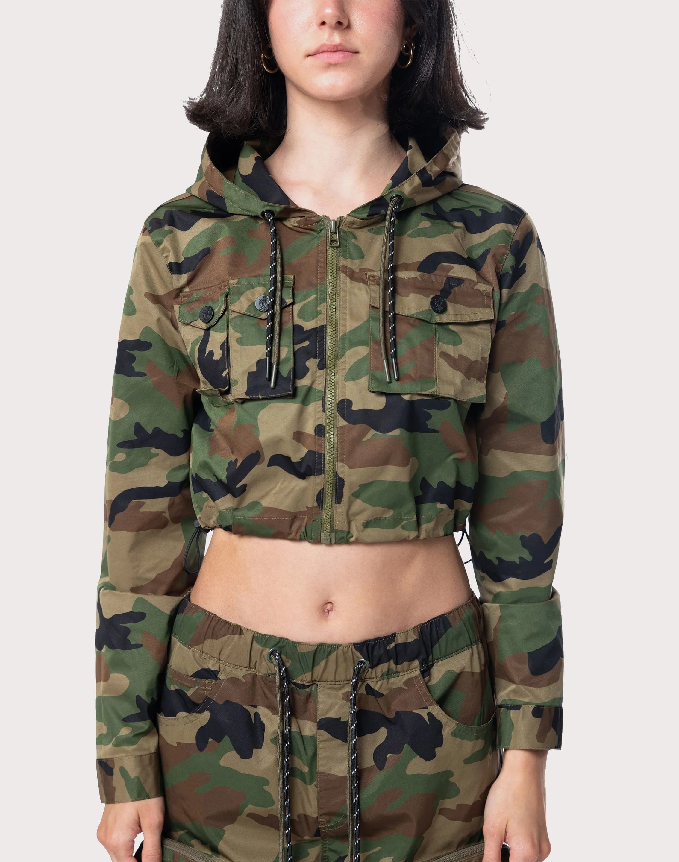 Grindhouse Nylon Cropped Camo Jacket Sustainable fashion Ethical fashion choices