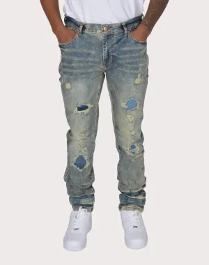 Grindhouse Vintage Heavy Rip N Repair Jeans Nylon - included fashion Denim products