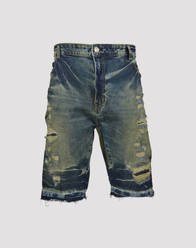 Grindhouse Frayed Edge Denim Shorts Comfortable apparel Spandex - incorporated fashion