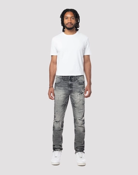 Grindhouse Lightning Effect Slim Fit Eris Jean Suede - finished fashion Denim products