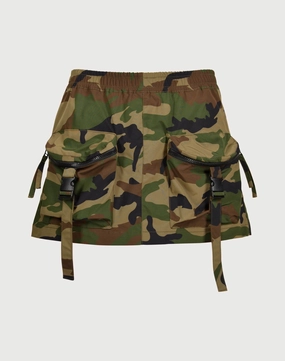 Grindhouse Nylon Cargo Camo Skirt Printed fashion Clearance fashion