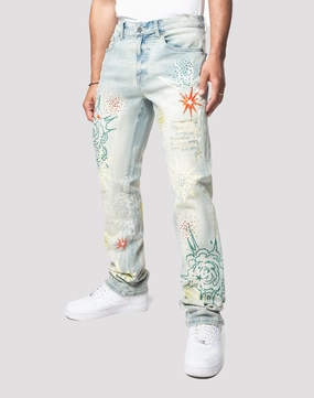 Grindhouse Straight Fit Stack Rhinestone Sevier Denim Jeans Fashion forecasting Fashion inspiration