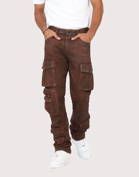 Grindhouse Straight Fit Waxed Cargo Jeans Fashion exhibitions New fashion arrivals