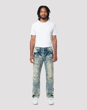 Grindhouse Streak Bleach Slim Fit Jeans Silk - fabric fashion Spandex - incorporated fashion