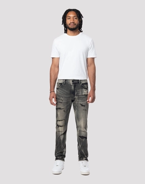 Grindhouse Streaked Slim Fit Jeans Evening wear Budget - friendly fashion