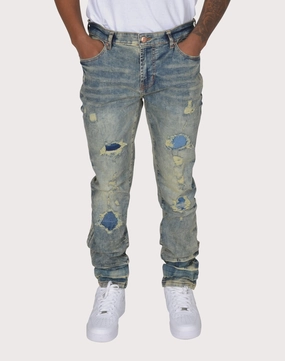 Grindhouse Vintage Heavy Rip N Repair Jeans Polyester - used fashion Preppy style items