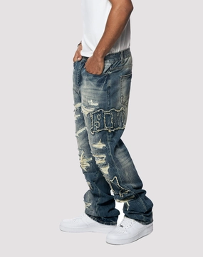 Grindhouse Wide Straight Fit Jeans Party wear Fashion shows