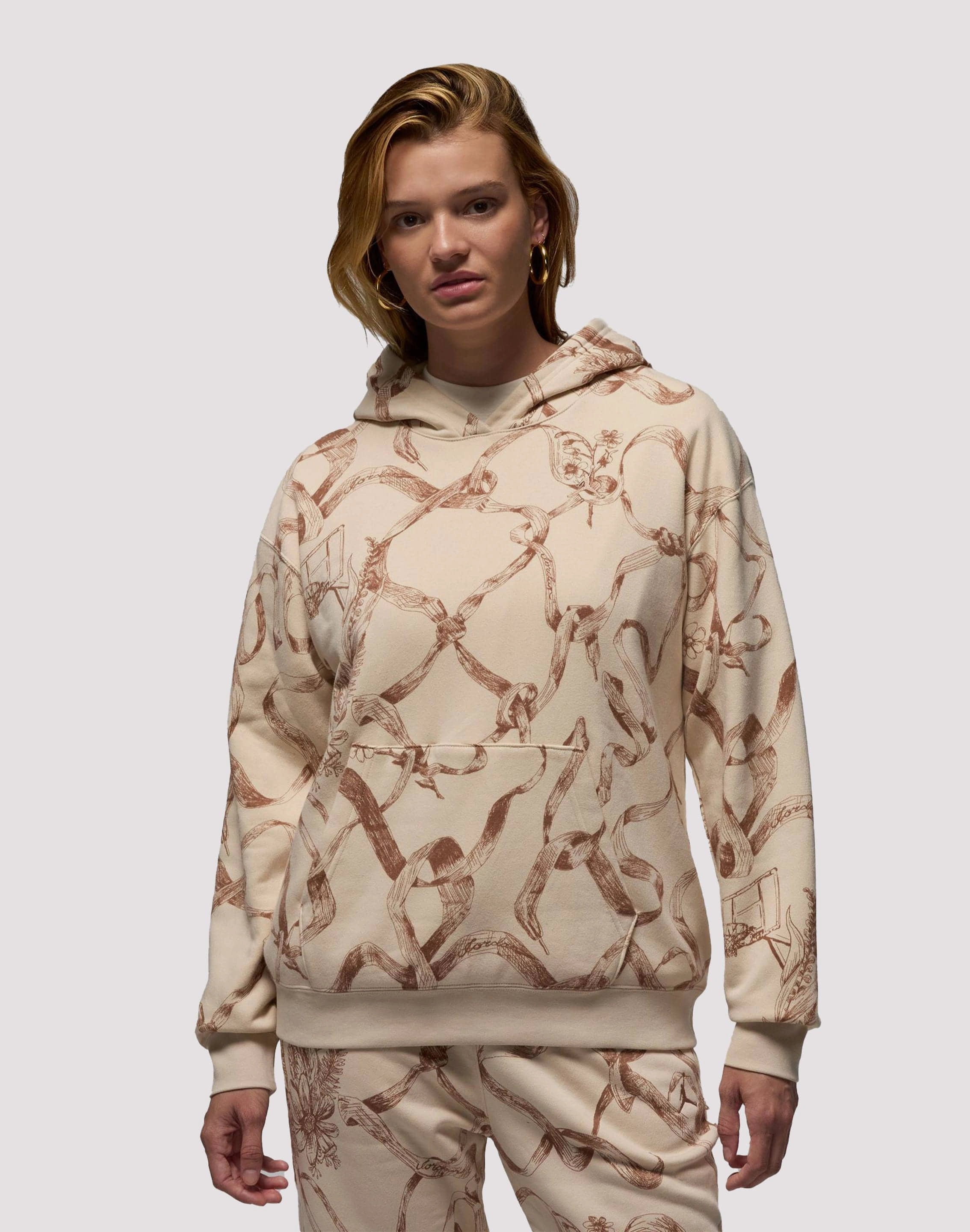 Jordan Brooklyn Fleece Printed Hoodie Sustainable fashion Military - inspired fashion