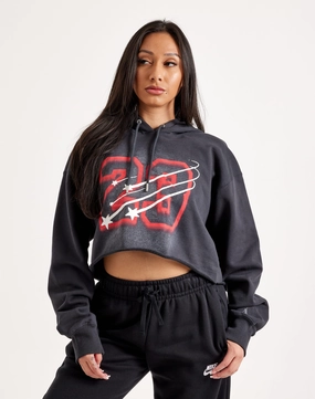 Jordan Flight Fleece Cropped Hoodie Embroidered fashion Suede - finished fashion
