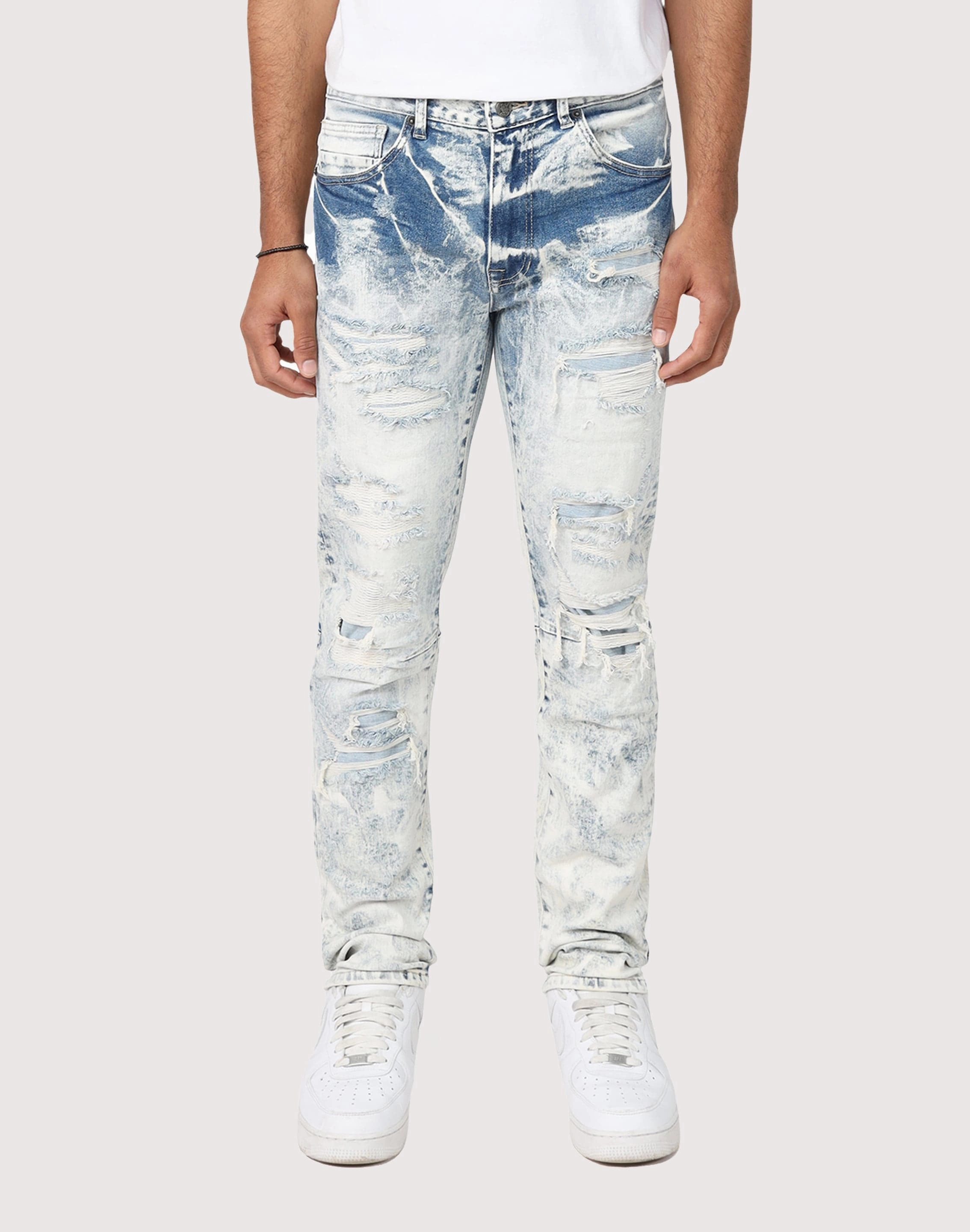 Leather - material fashion Grindhouse Slim Fit Rip N Repair Denim Jeans Fashion brands