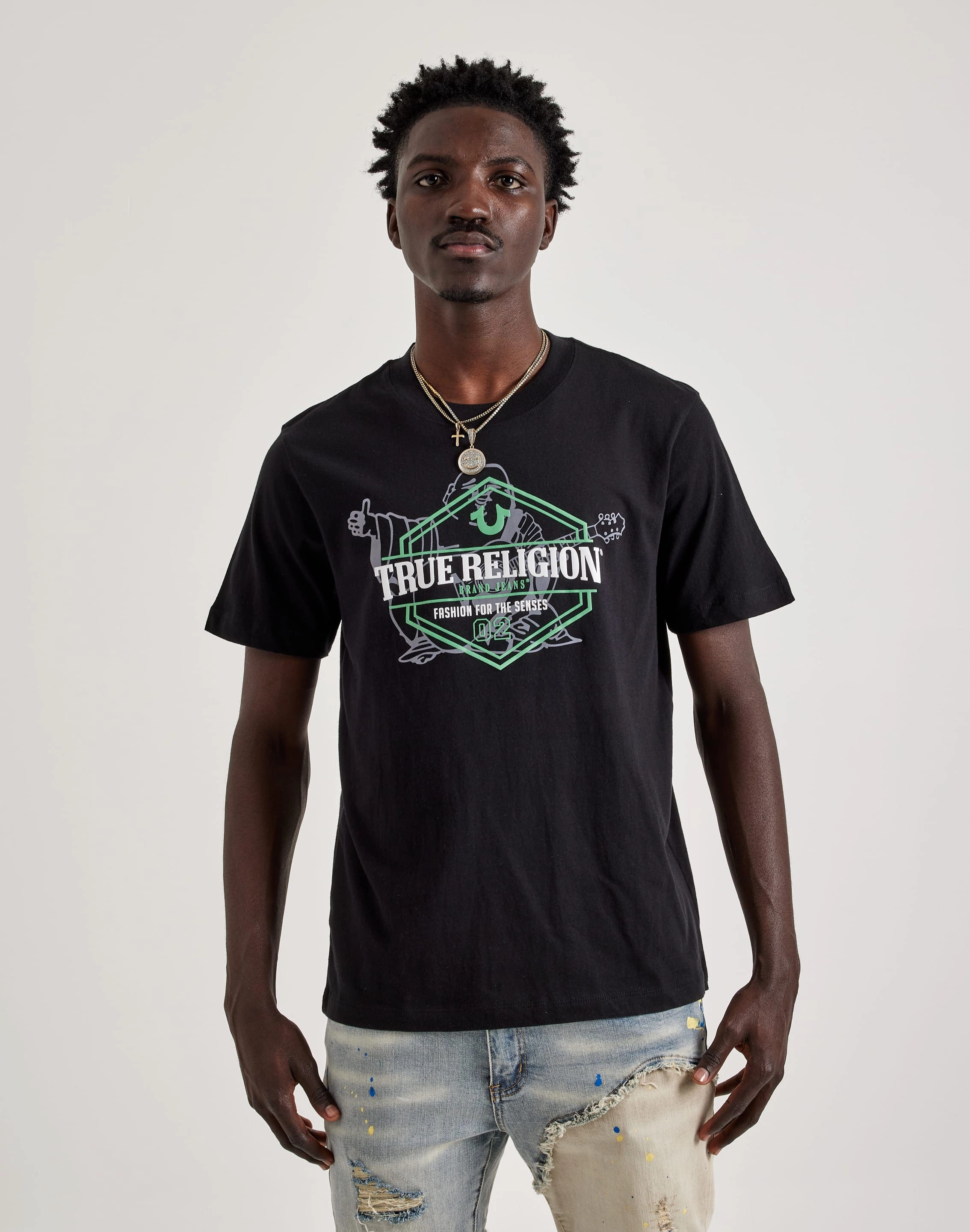 Leather - material fashion True Religion Logo Tee Stylish products