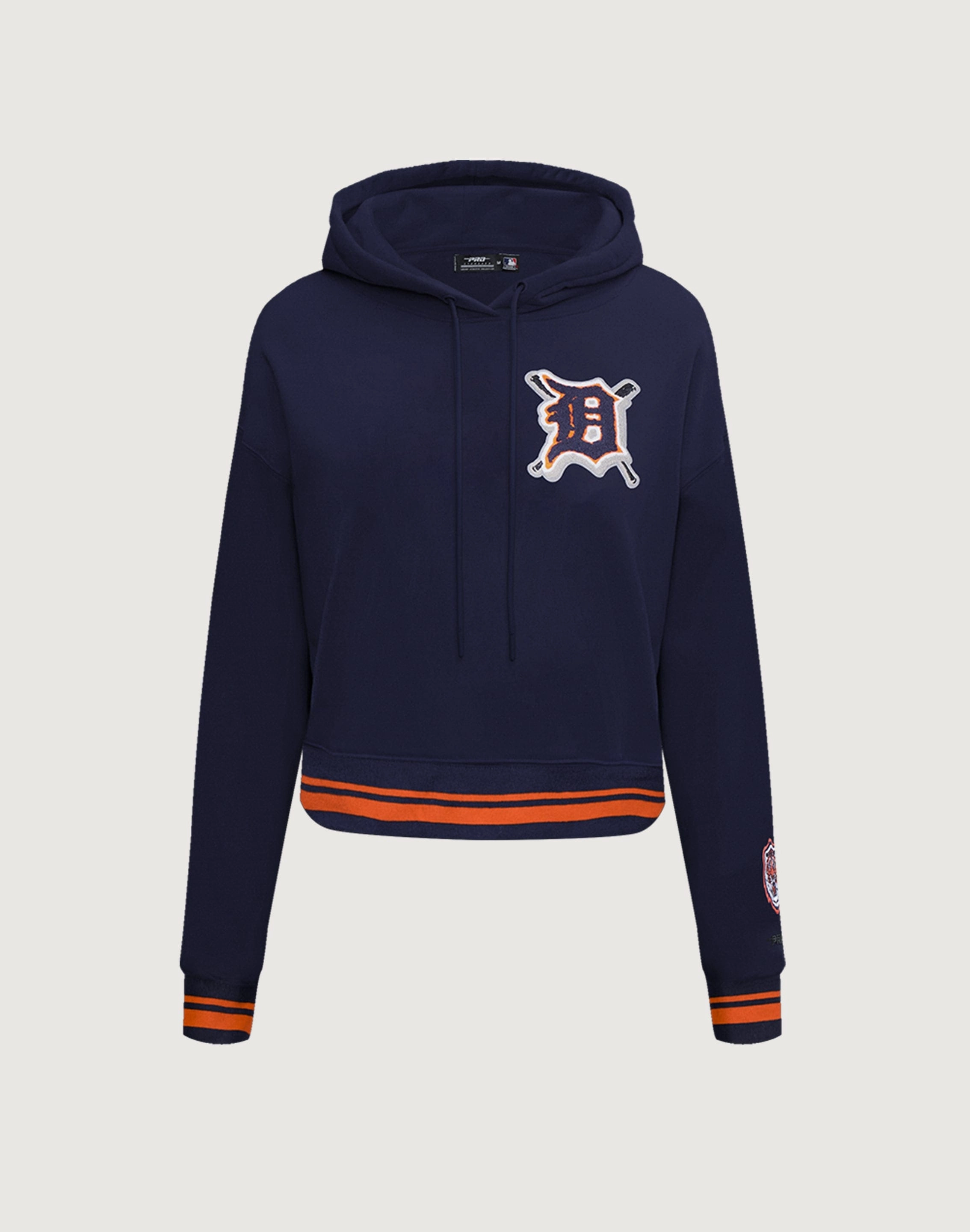Linen - crafted fashion Pro Standard Detroit Tigers Mashup Rib Cropped Hoodie Printed fashion