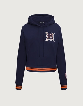 Linen - crafted fashion Pro Standard Detroit Tigers Mashup Rib Cropped Hoodie Printed fashion