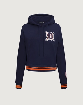 Lingerie and intimates Pro Standard Detroit Tigers Mashup Rib Cropped Hoodie Leather - material fashion