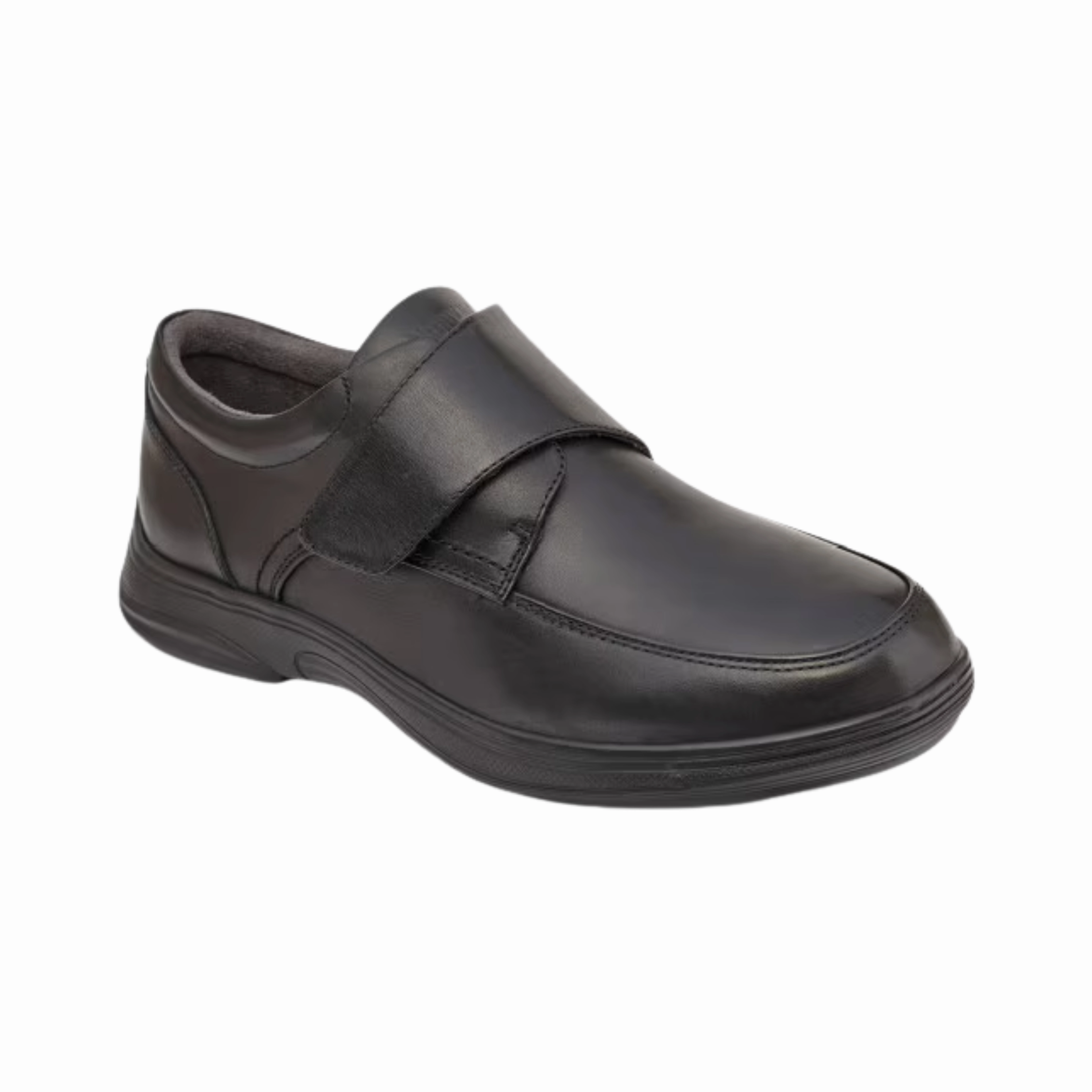 Men's #28 Casual Oxford - Black Velcro (Regular Width)