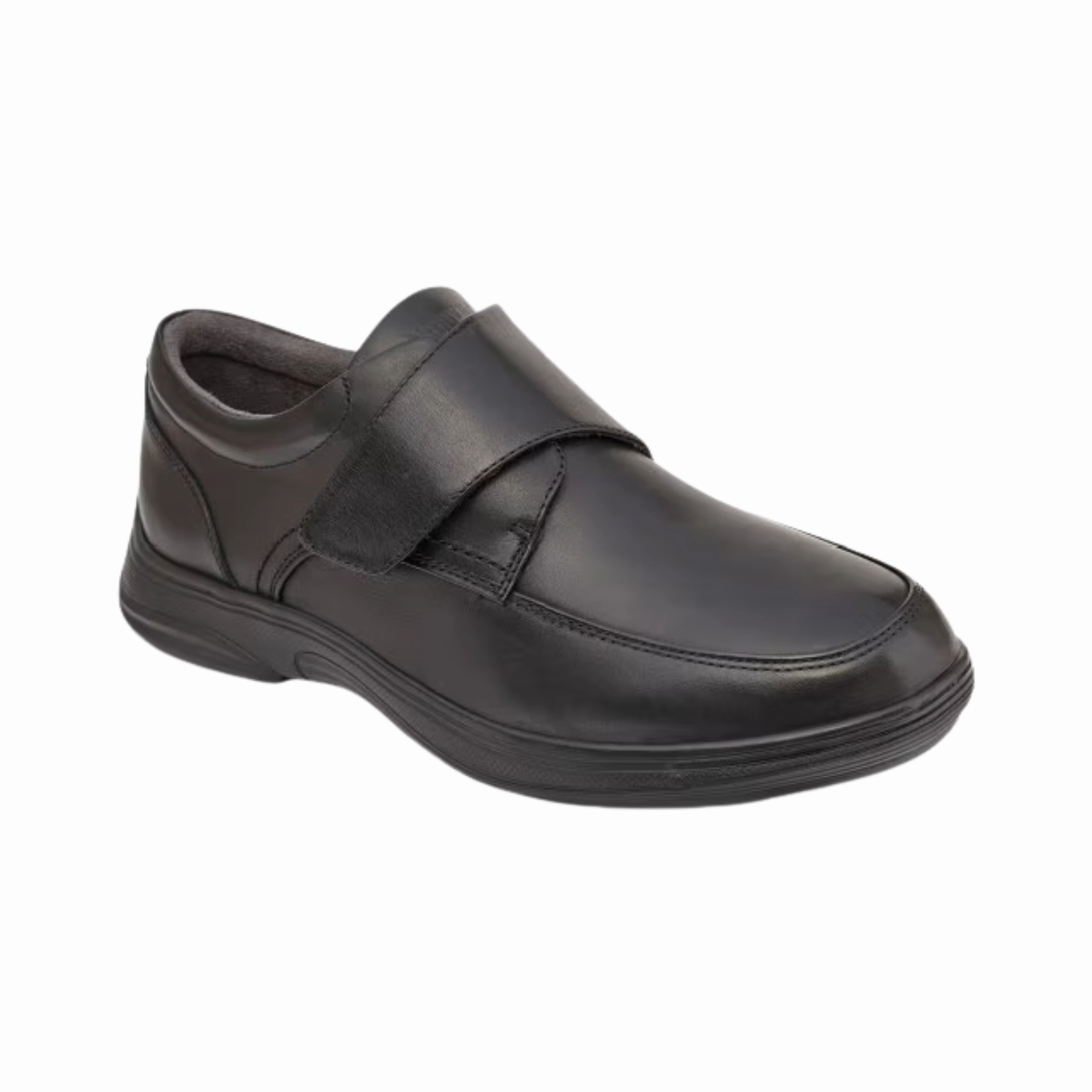 Men's #28 Casual Oxford - Black Velcro (Regular Width)