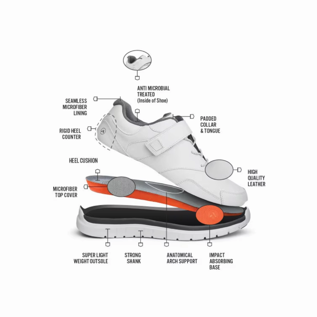 Men's #38 Sport Walker - White (Wide Width)