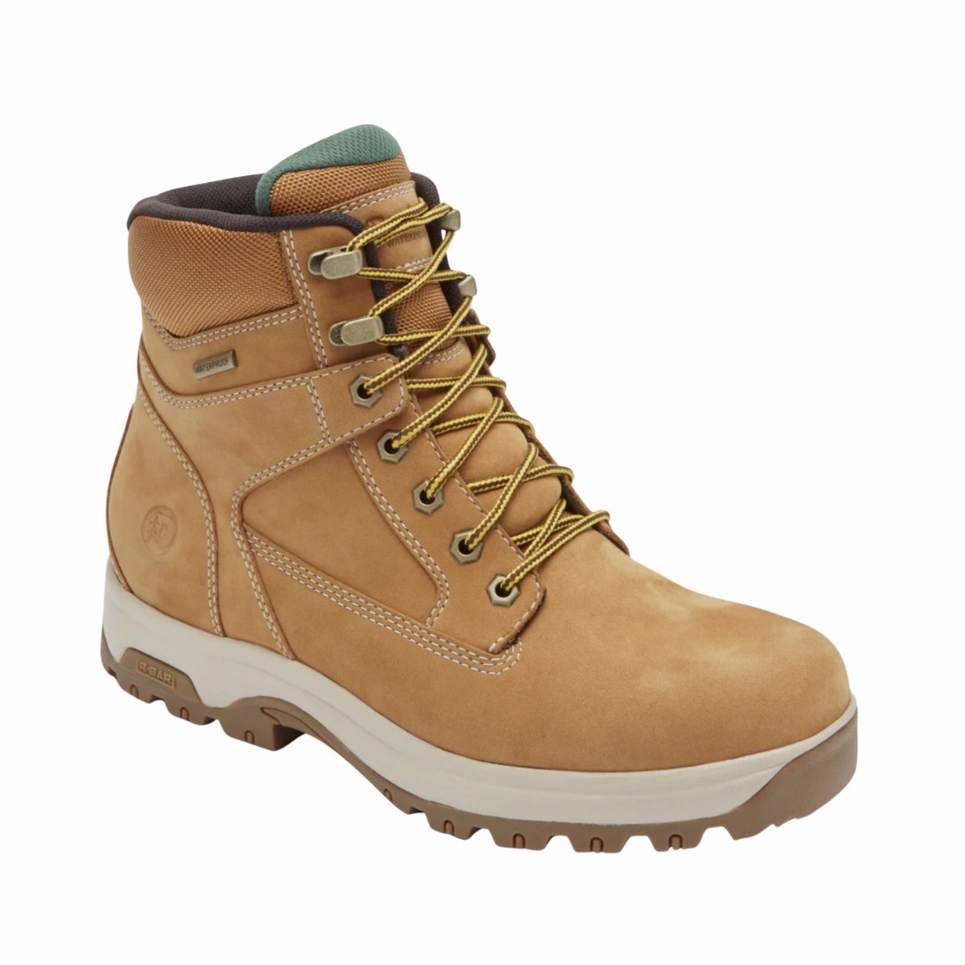 Men's 8000 Works 6" Waterproof (Plain Toe) Boot - Wheat Nubuck (6E Width)