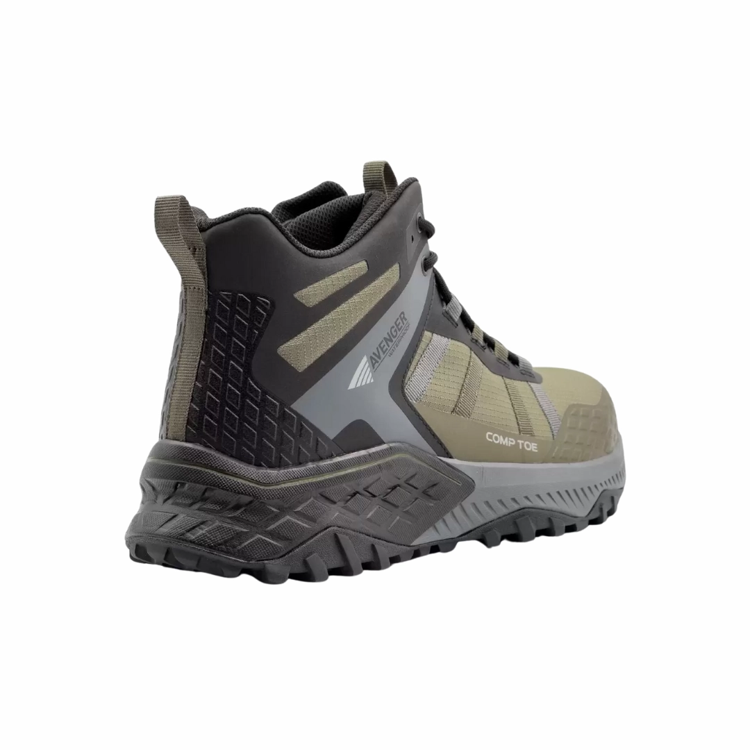 Men's Aero Trail Mid Composite Toe - Olive (D Width)