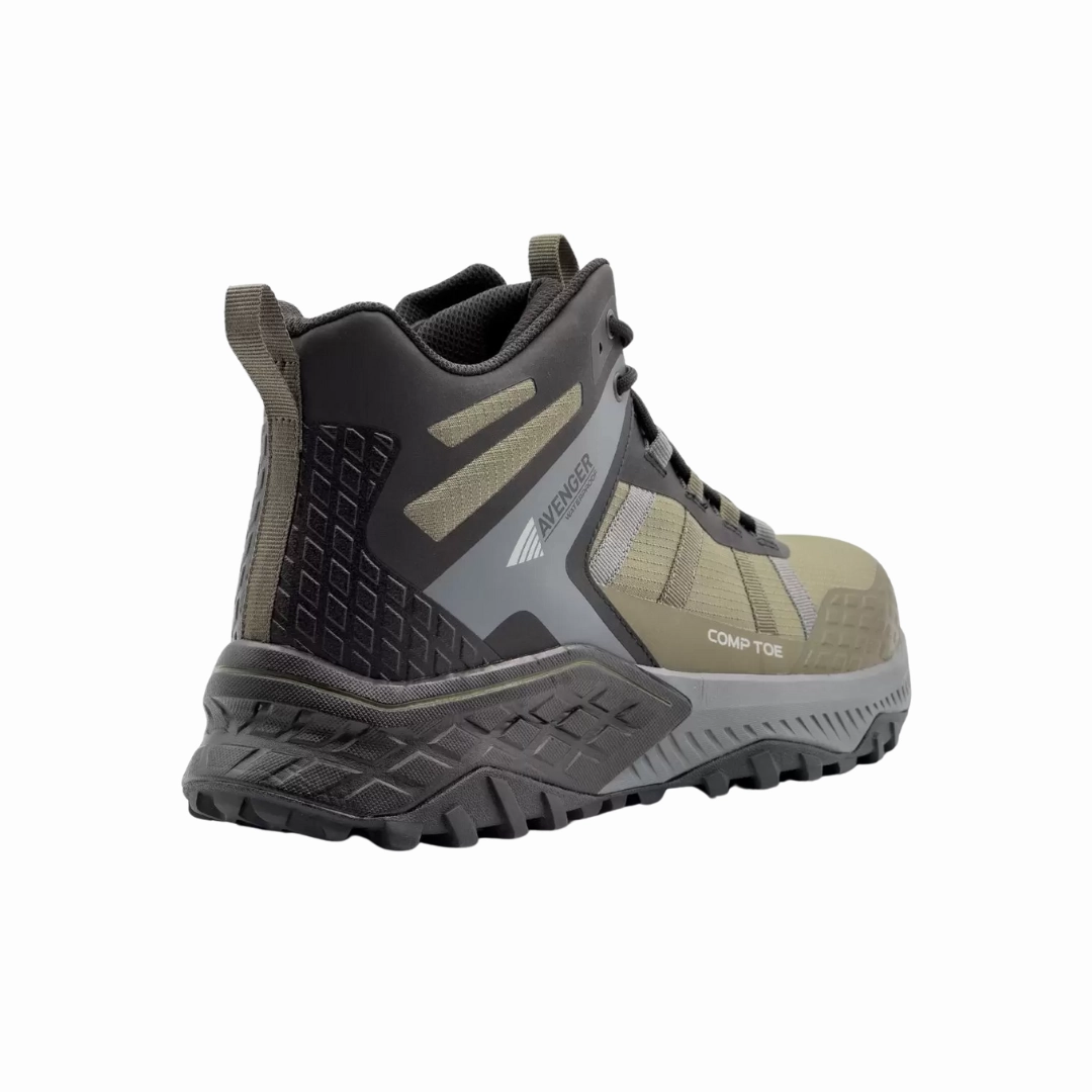 Men's Aero Trail Mid Composite Toe - Olive (D Width)